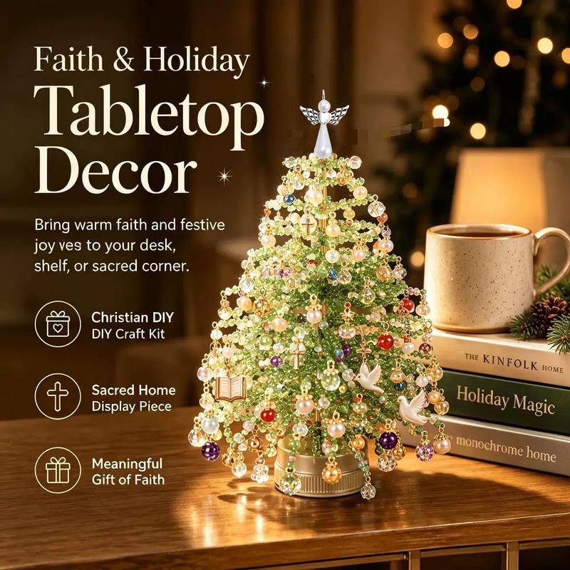 DIY Beaded Pine Christmas Tree