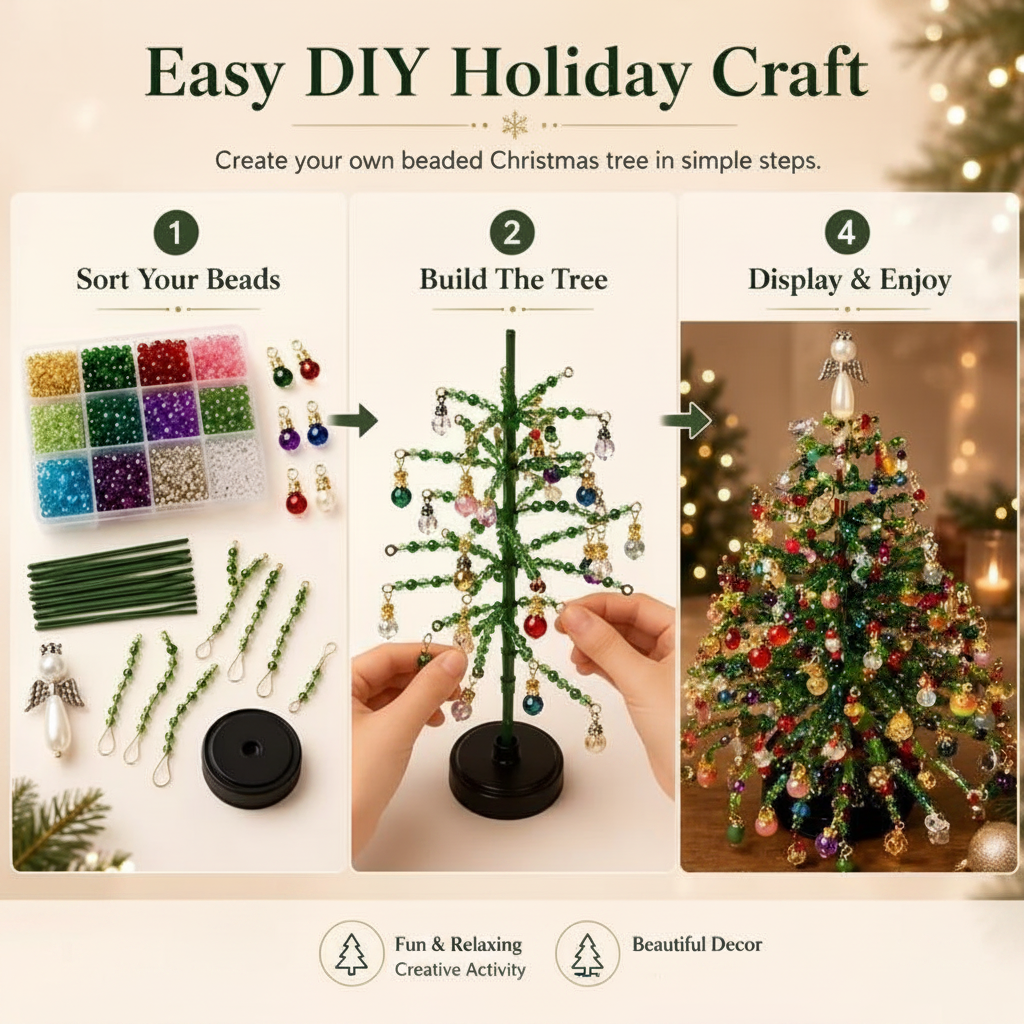 Beaded Christmas Tree DIY Kit - 4K